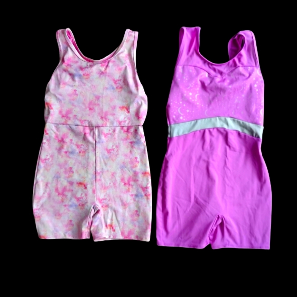Pink and Purple Gymnastics Leotards